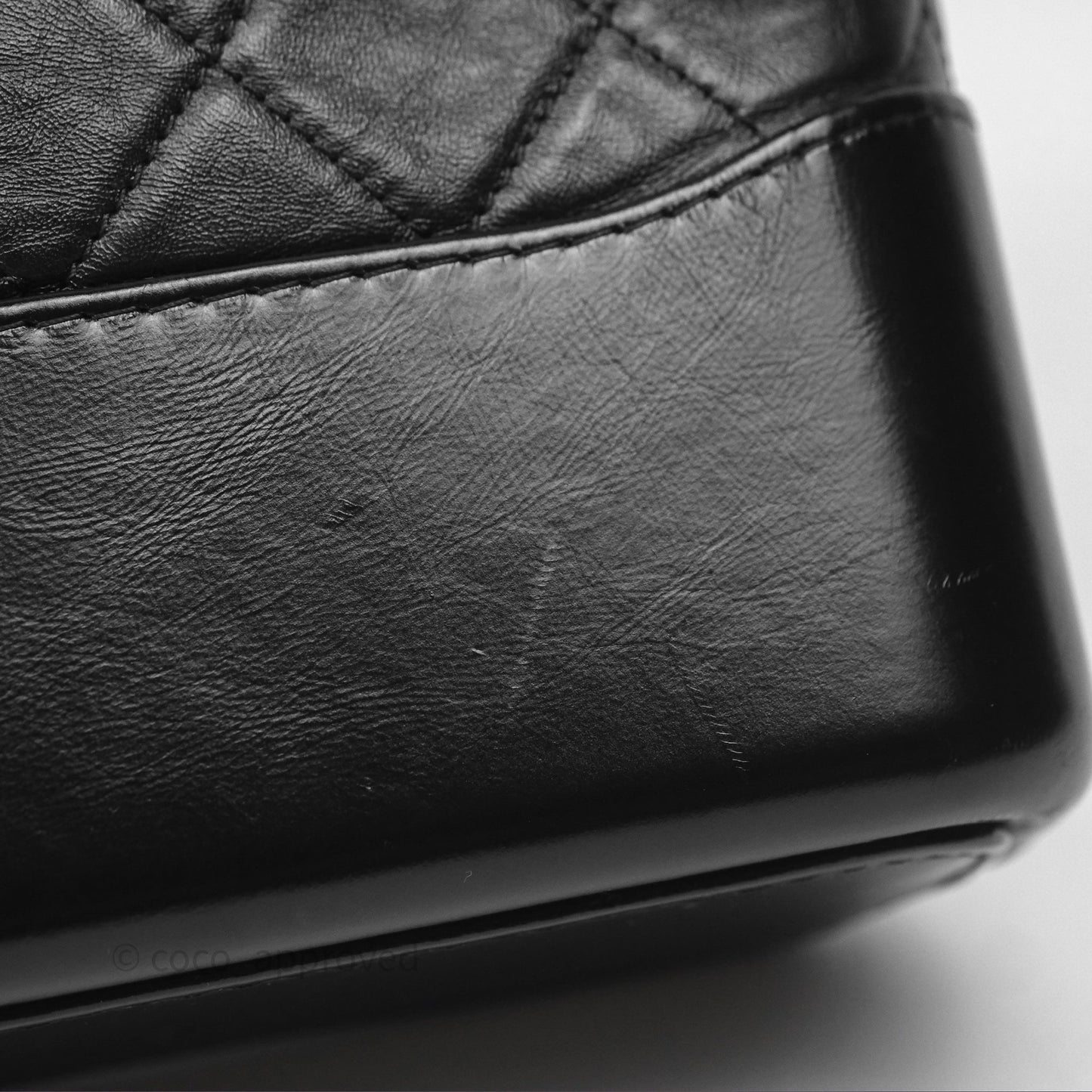 Chanel New Medium Gabrielle Hobo Quilted Black Aged Calfskin