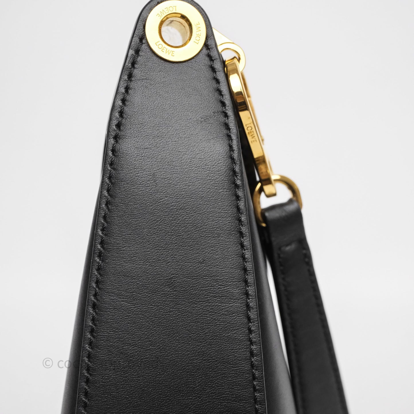 Loewe x Howls Calcifer Luna Shoulder Bag In Black Calfskin
