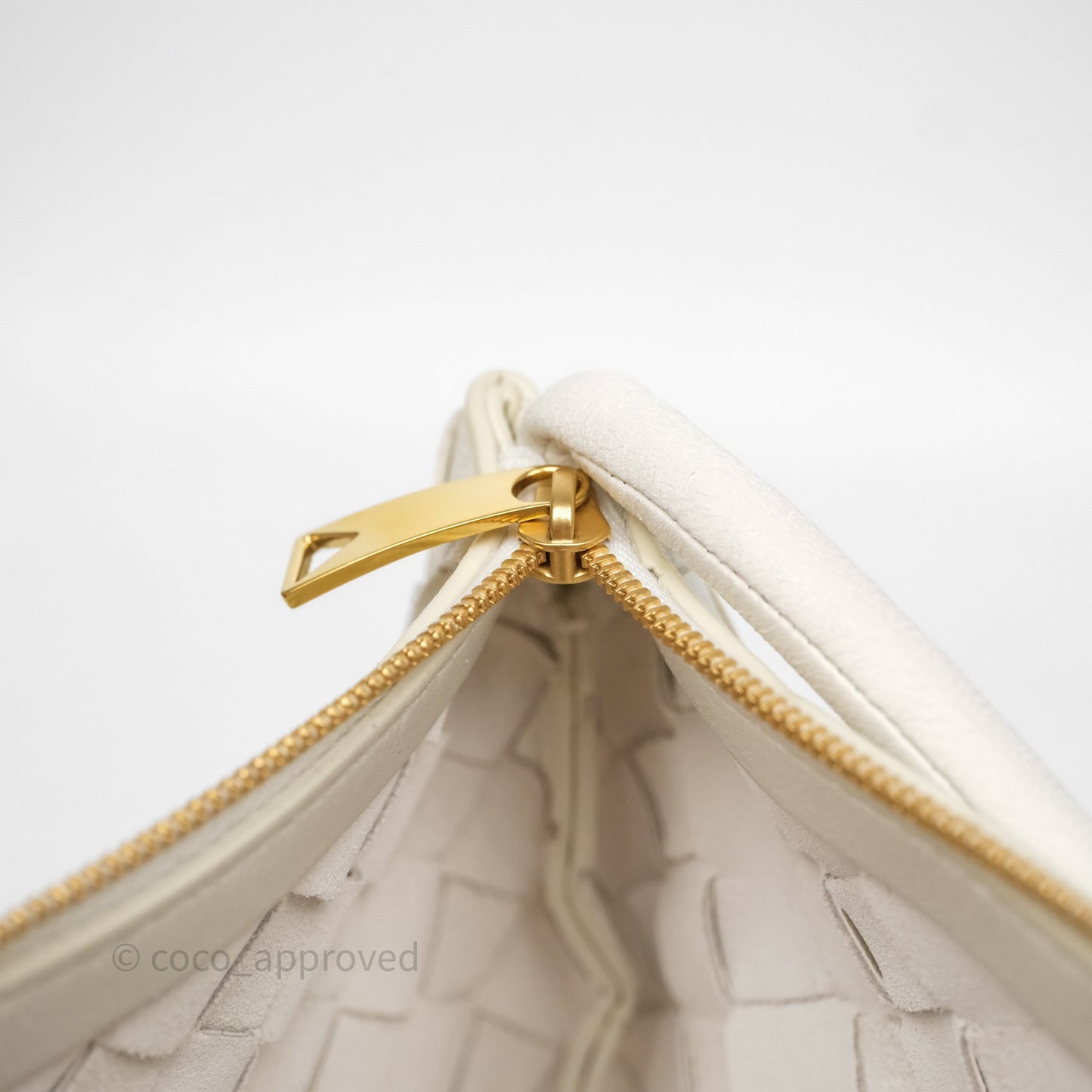 Bottega Veneta Small Turn Pouch Nappa Intrecciato White