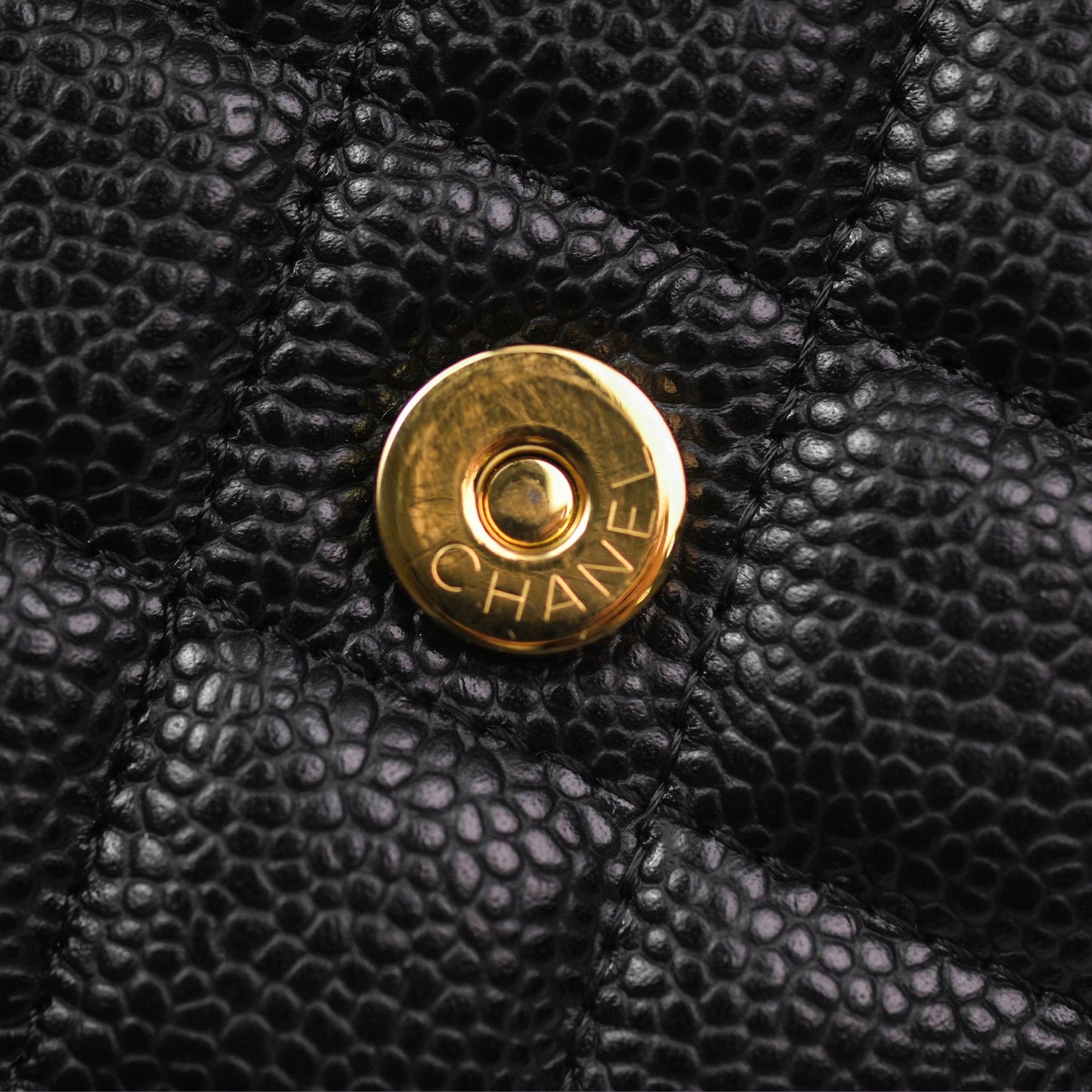 Chanel Quilted WOC Black Caviar Gold Hardware
