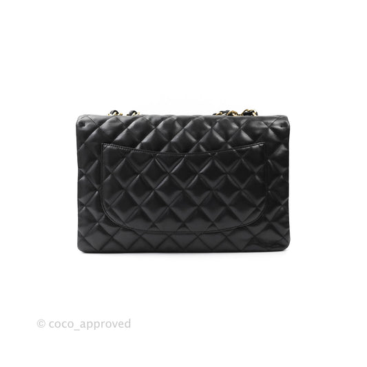 Chanel Jumbo Single Flap Black Lambskin Gold Hardware⁣⁣