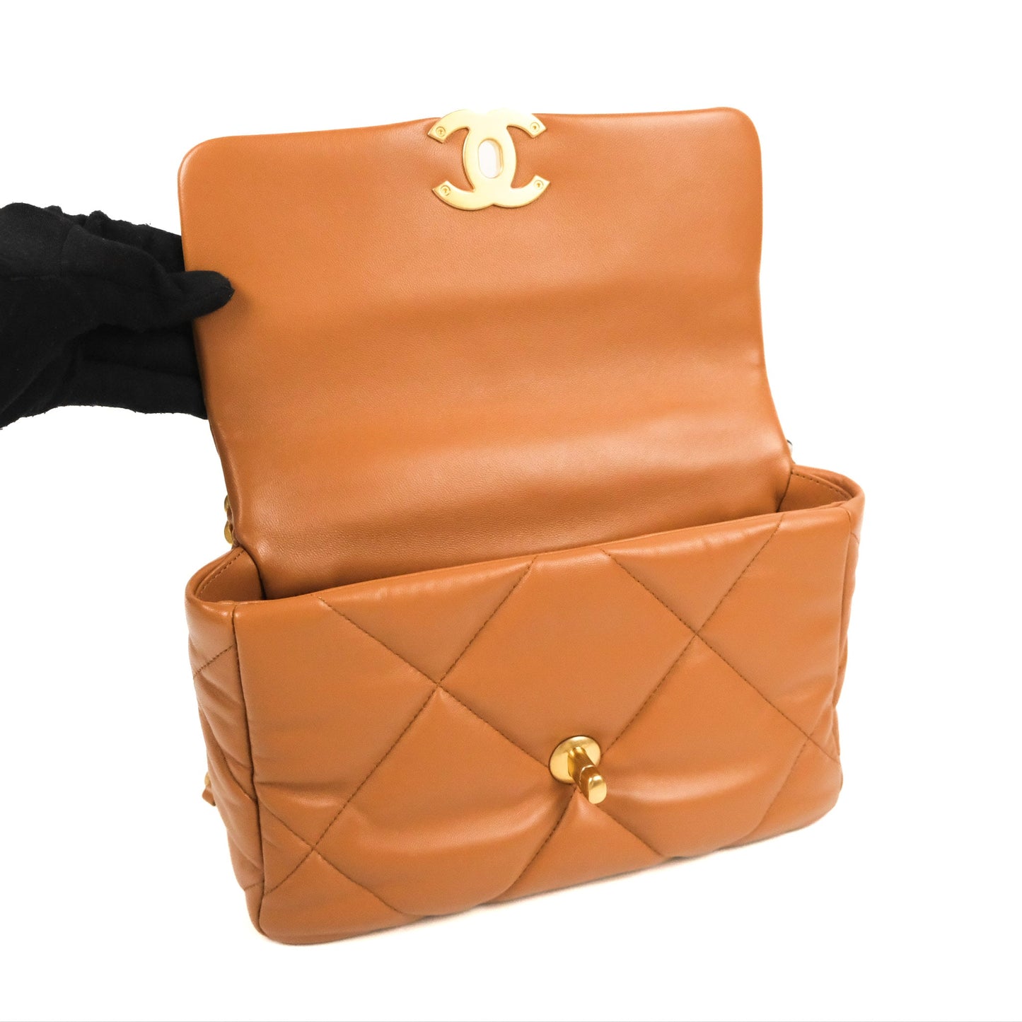 Chanel 19 Small Caramel Brown Mixed Hardware 21A