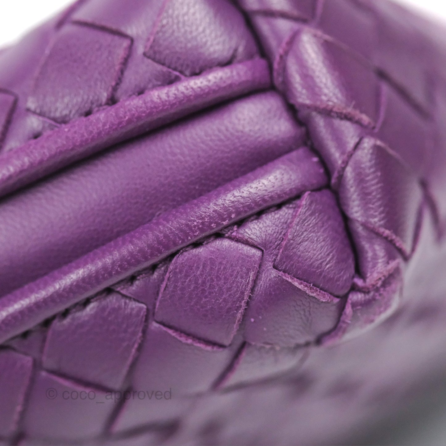 Bottega Veneta Crossbody Bag Intrecciato Leather Purple