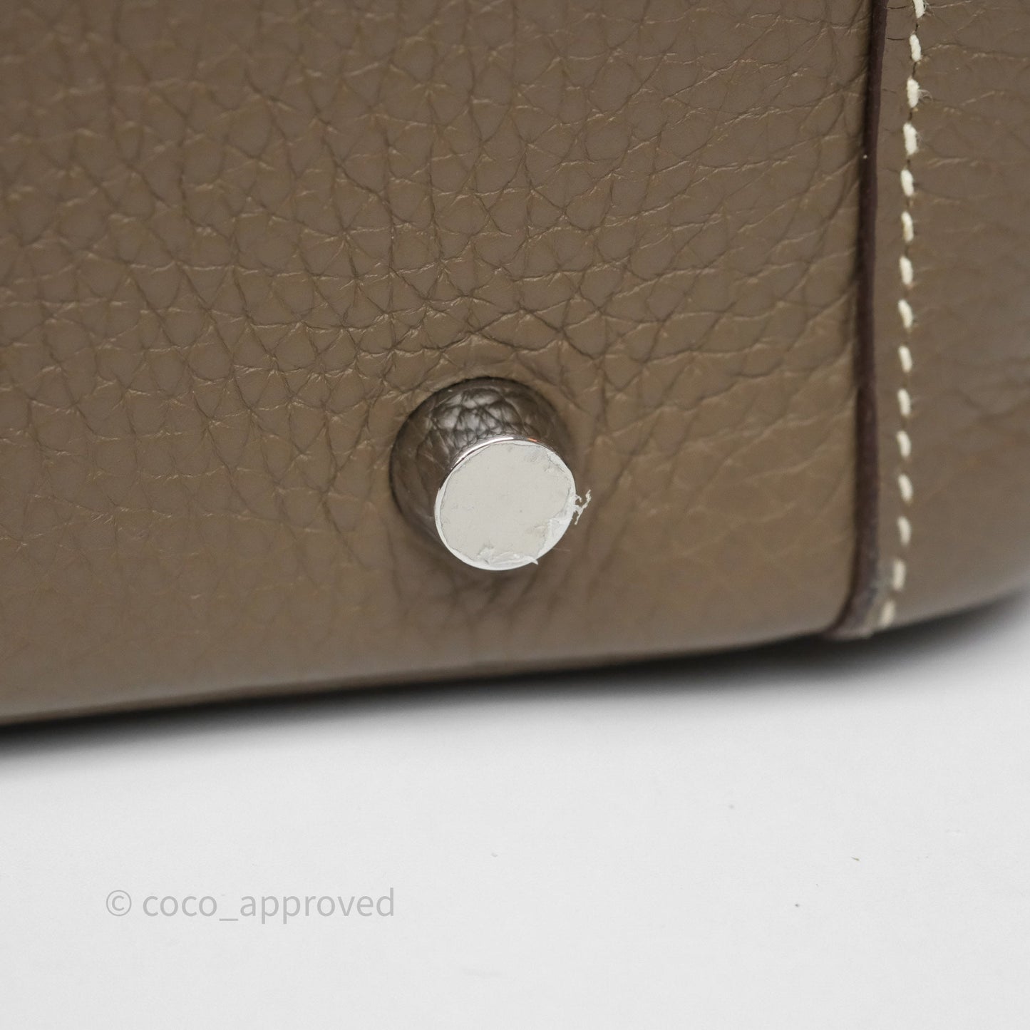 Hermès Lindy 30 Etoupe 18 Clemence Palladium Hardware