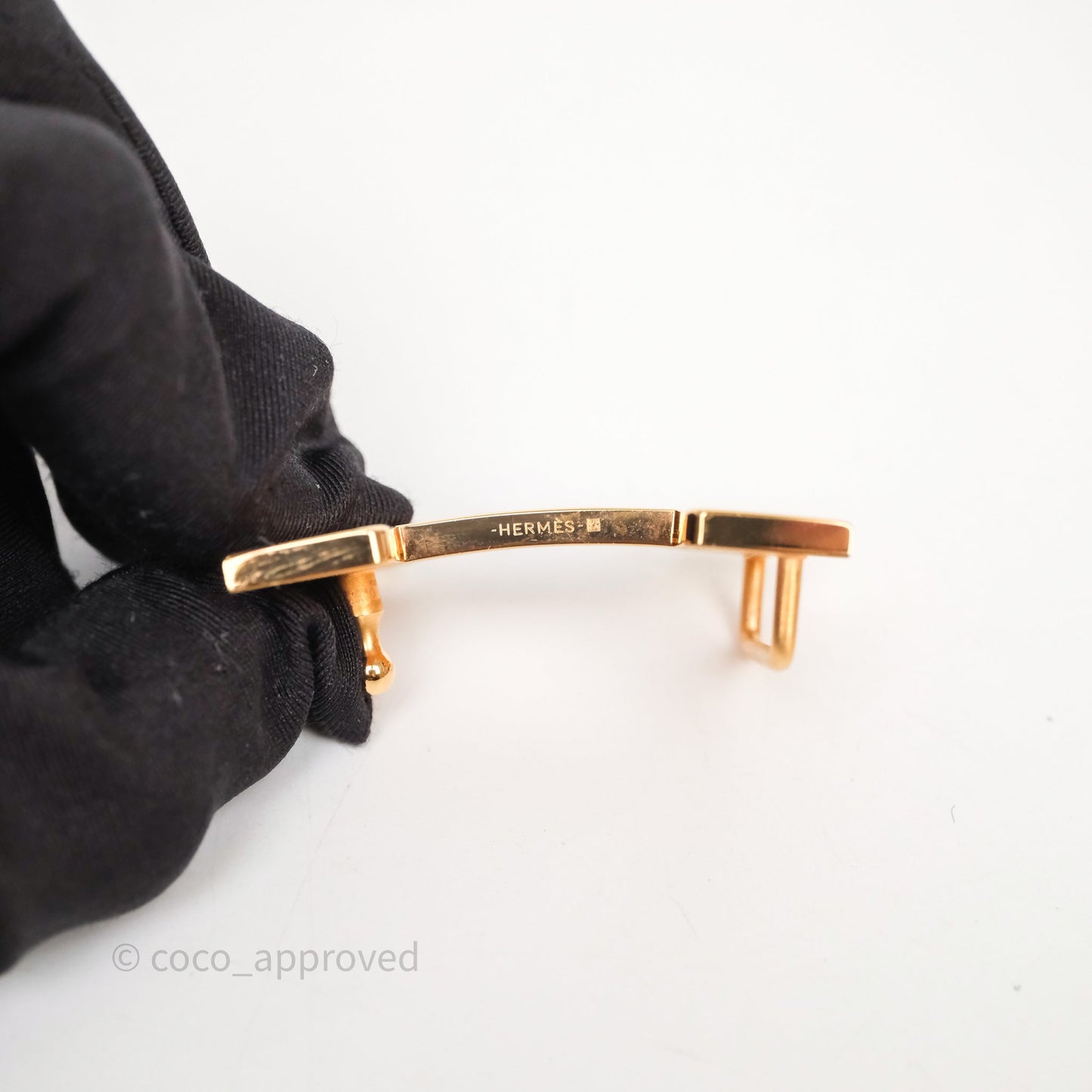 Hermès H Belt Buckle & Reversible Strap Gold/ Vert Fizz Gold Hardware