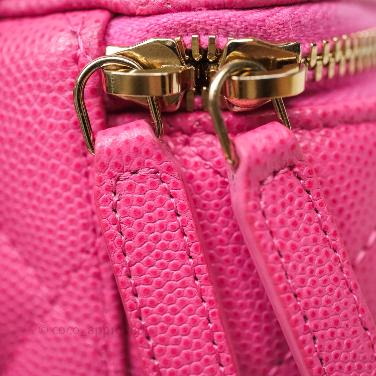 Chanel Classic Vanity With Chain Pink Caviar Gold Hardware
