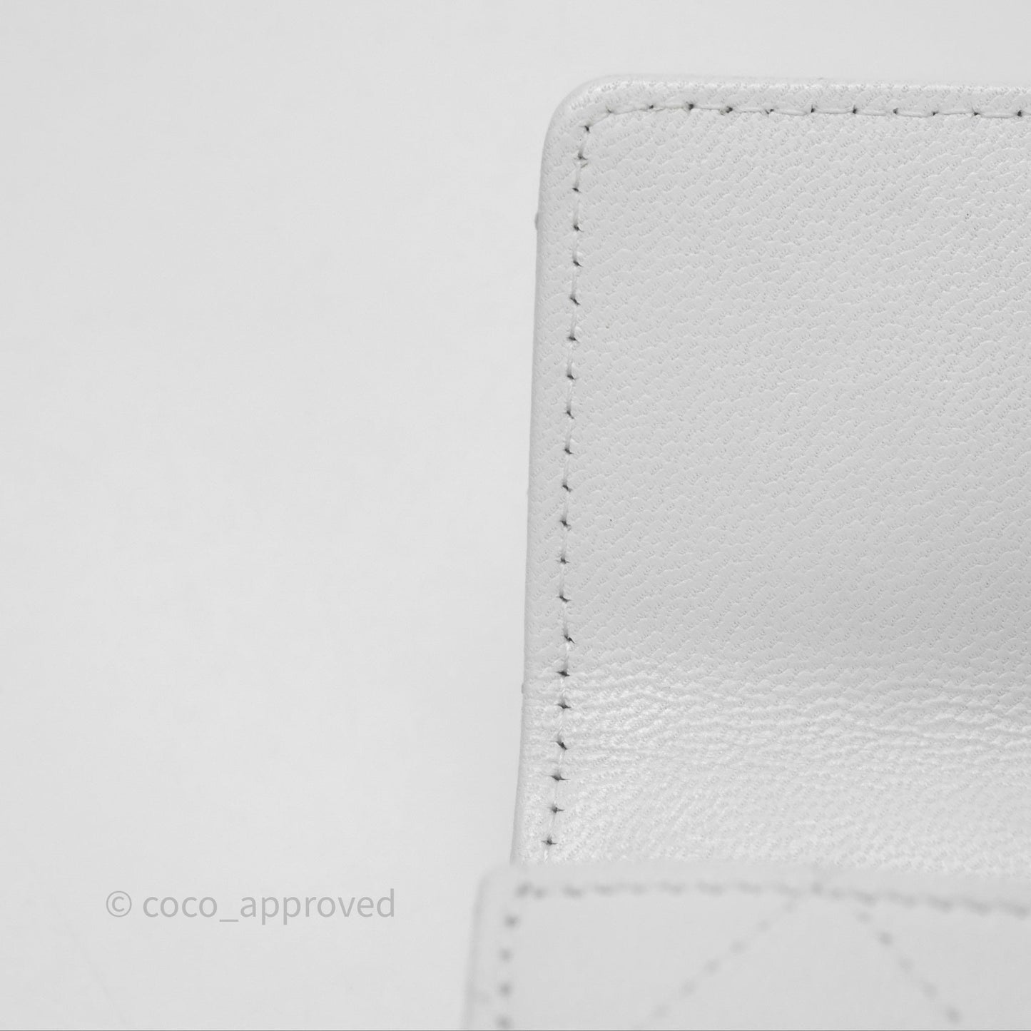Chanel Quilted Mini Chic Pearls Flap Wallet On Chain WOC White Goatskin Aged Gold Hardware