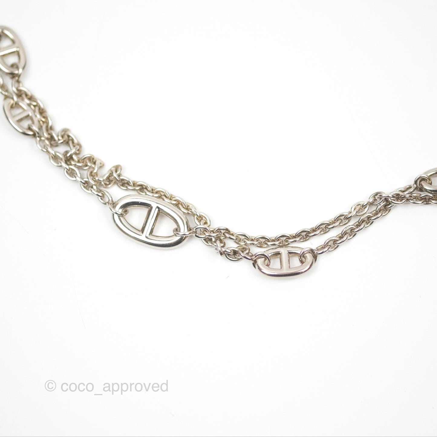 Hermès Farandole Long Necklace Palladium Hardware