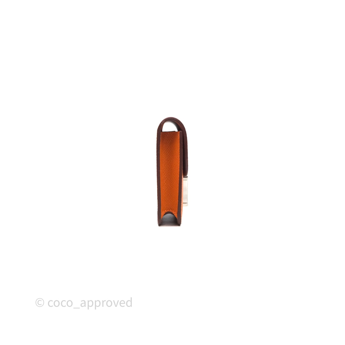 Hermès Constance Slim Wallet Orange 93 Epsom Palladium Hardware