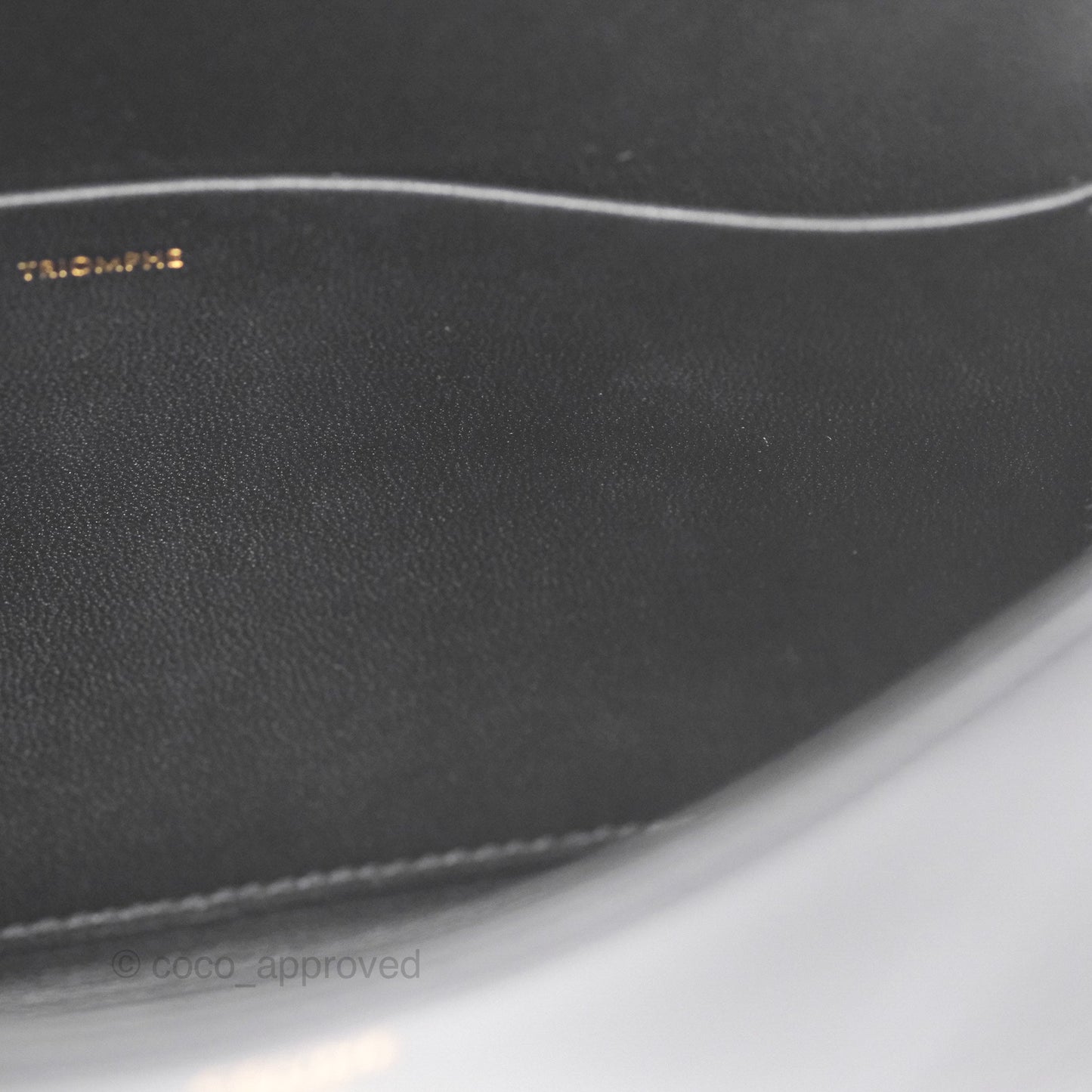 Celine Triomphe Shoulder Bag Black Calfskin