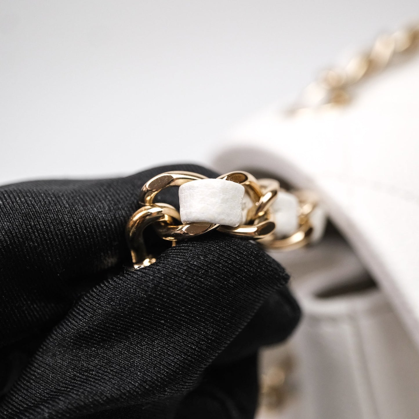 Chanel Small Duma Backpack Caviar White Gold Hardware