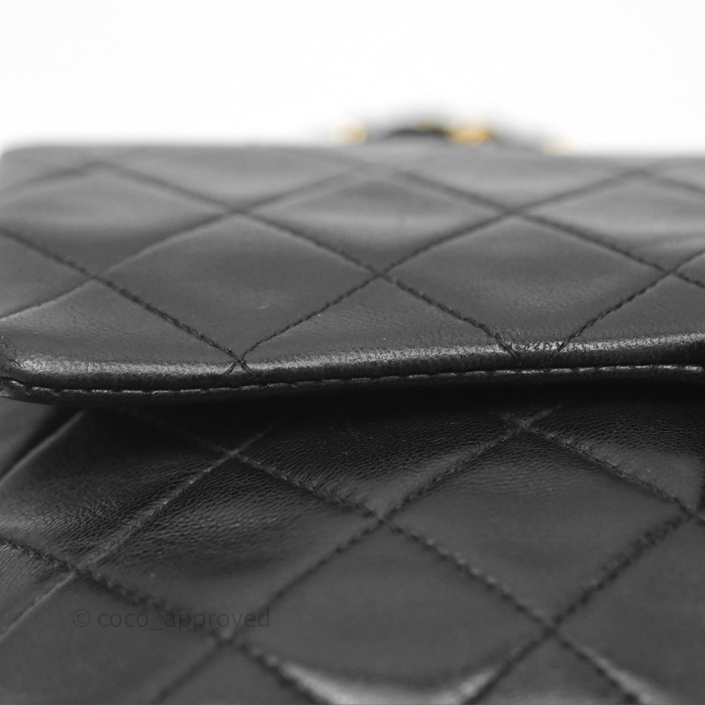 Chanel Classic Vintage Small Flap Black Lambskin 24K Gold Hardware