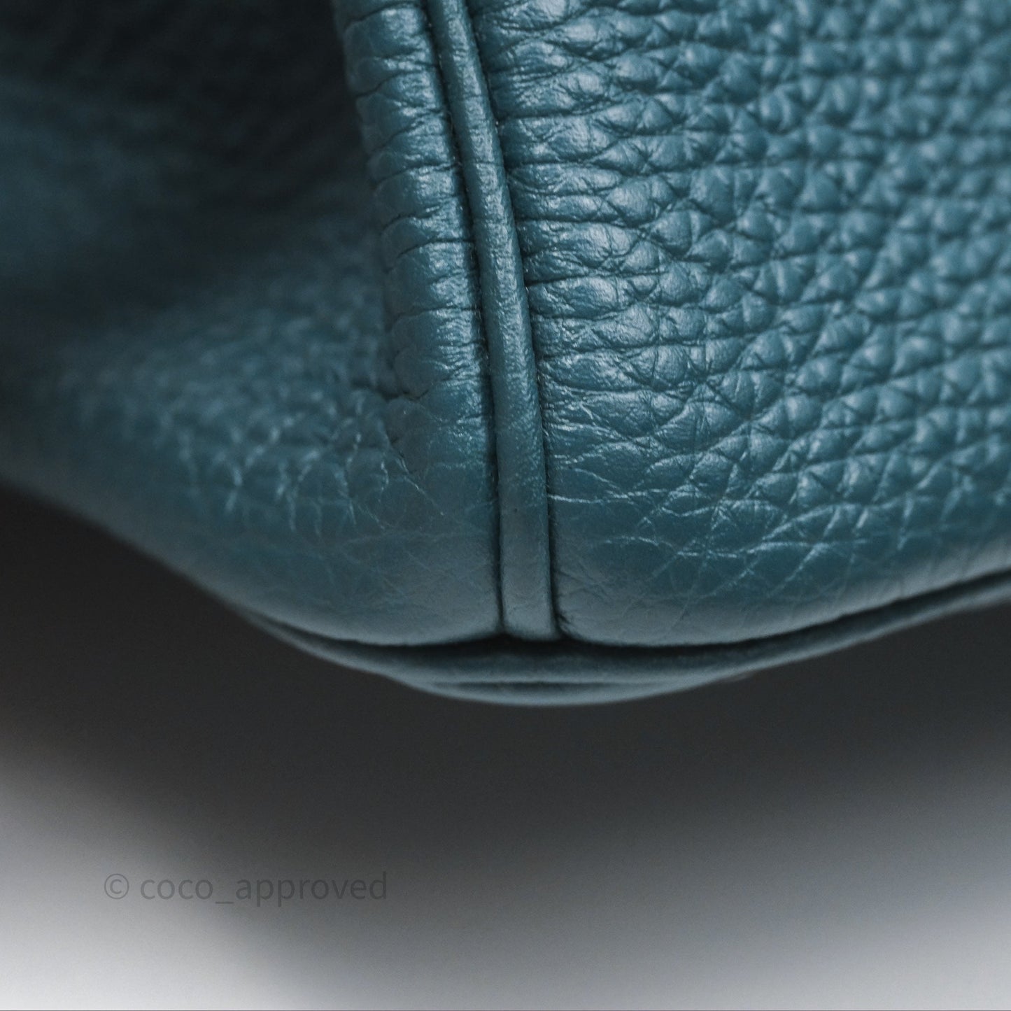 Hermès Birkin 25 Retourne Vert Bosphore W0 / Bleu Océan Z7 Togo Palladium Hardware