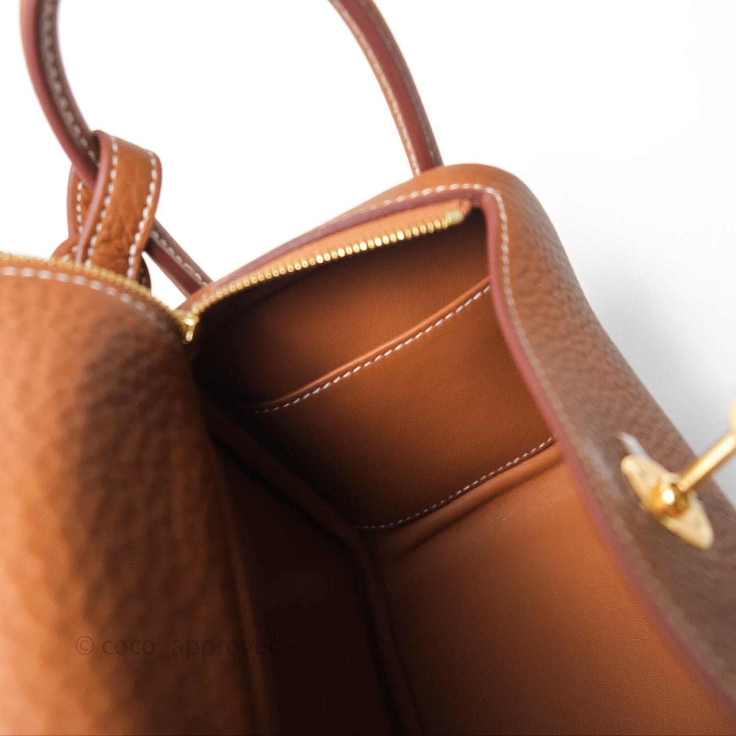 Hermès Mini Lindy 20 Gold Clemence Gold Hardware