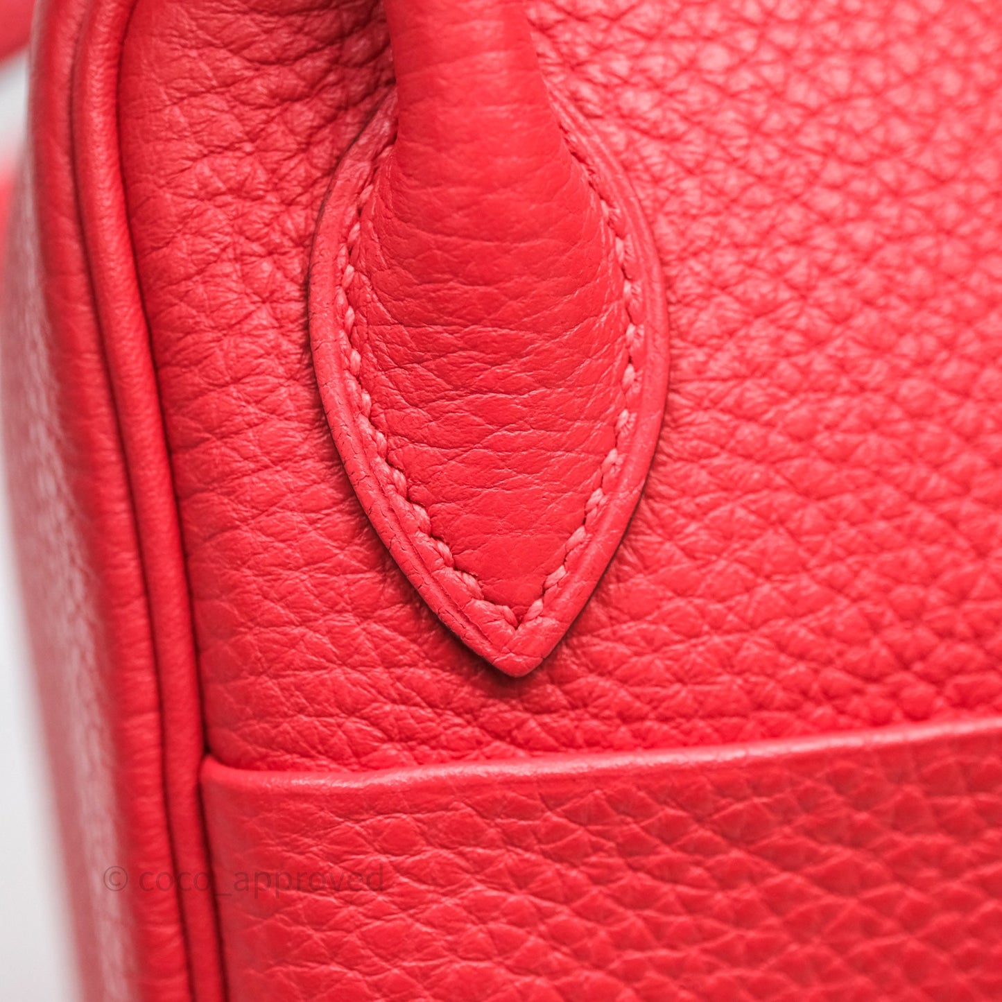 Hermes Lindy 26 Clemence Rouge Palladium Hardware