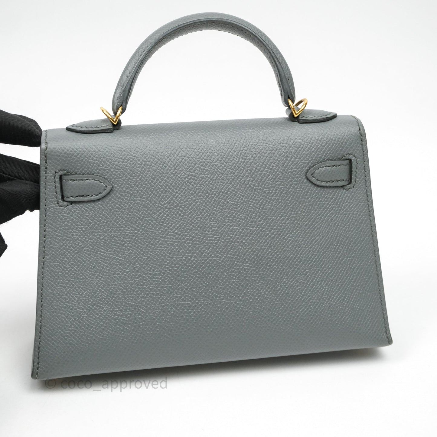 Hermès Mini Kelly Vert Amande 63 Epsom Gold Hardware