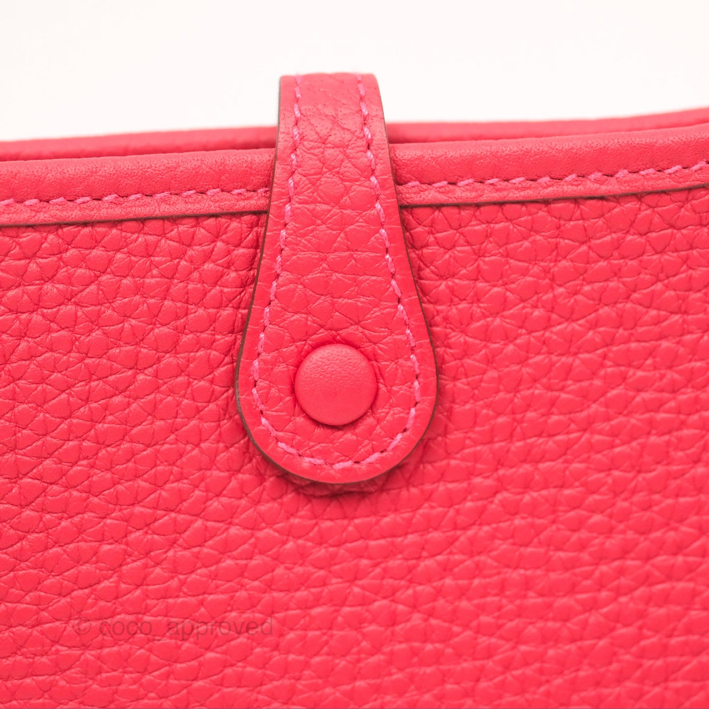 Hermès Mini Evelyne 16 Rouge Clemence Palladium Hardware