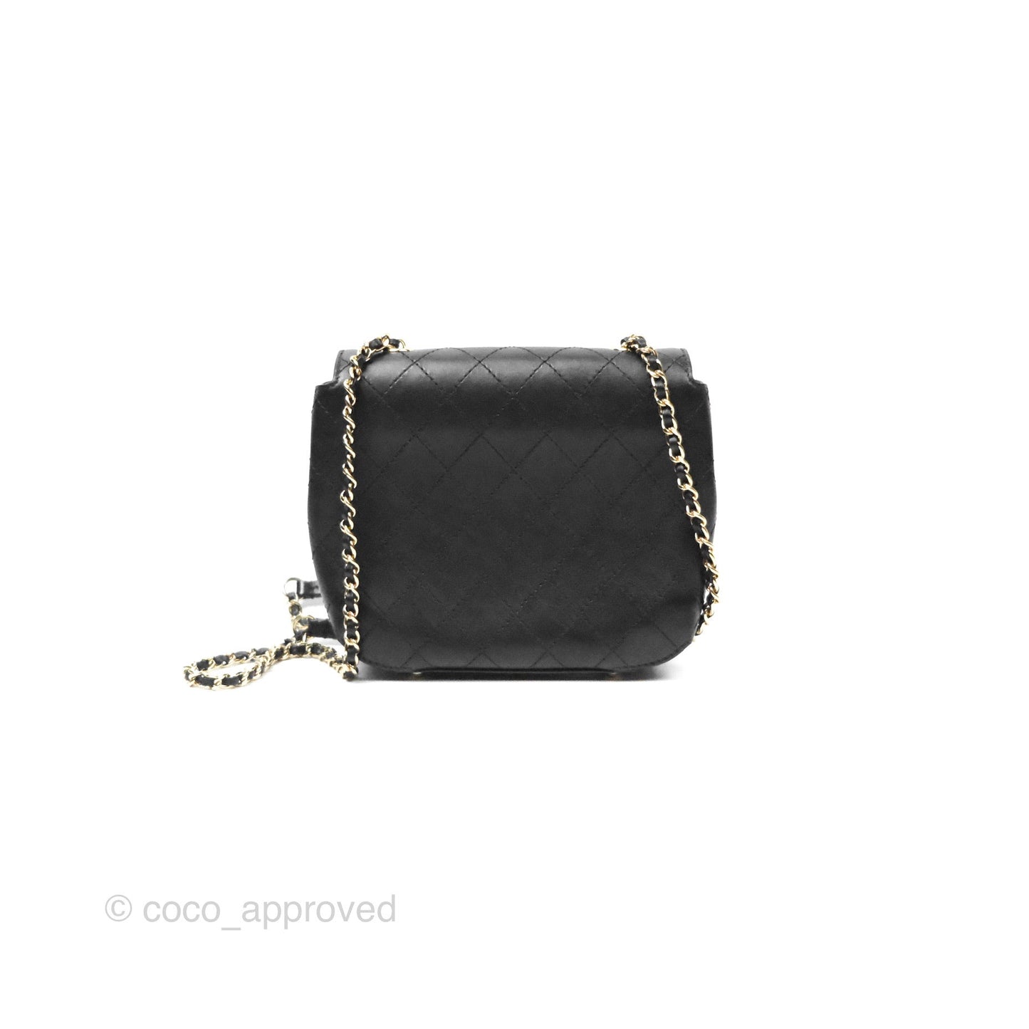 Chanel Calfskin Stitched Small Flap Bag Black