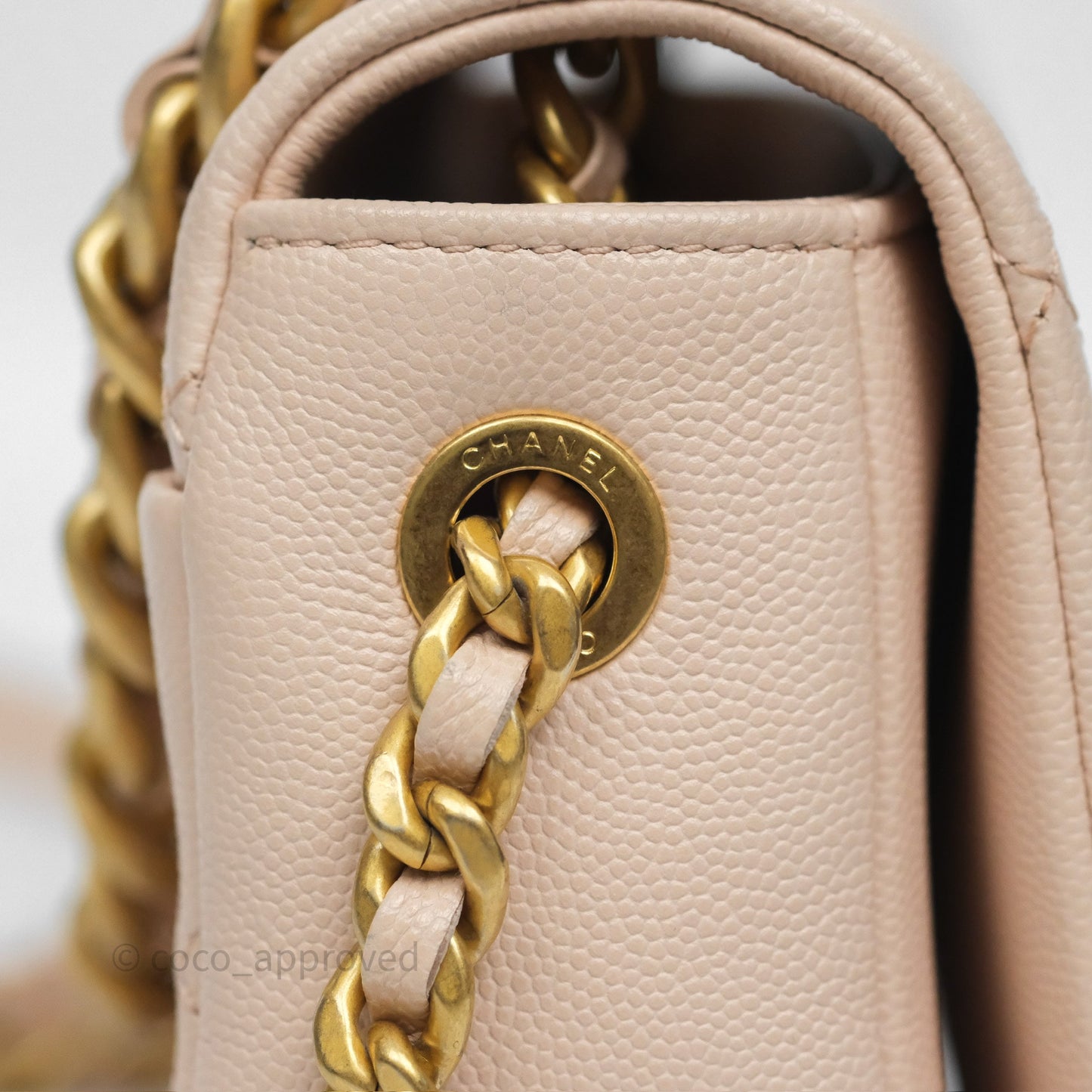 Chanel Small Fashion Therapy Flap Bag Light Pink Caviar Aged Gold Hardware