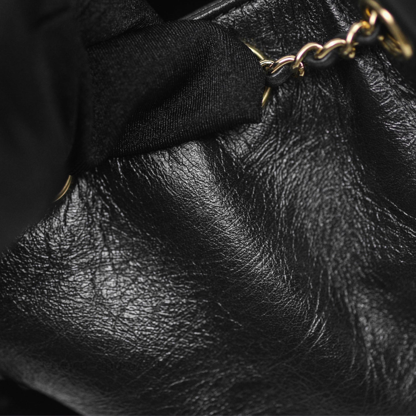 Chanel Quilted Small Duma Drawstring Backpack Black Calfskin Gold Hardware