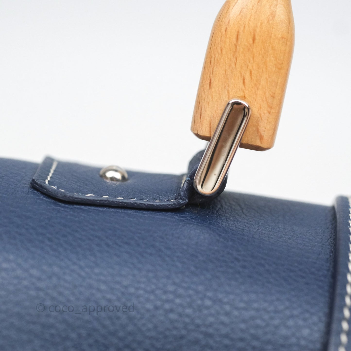 Goyard Saïgon Mini Bag Navy Goyardine Canvas/ Chevroches Calfskin