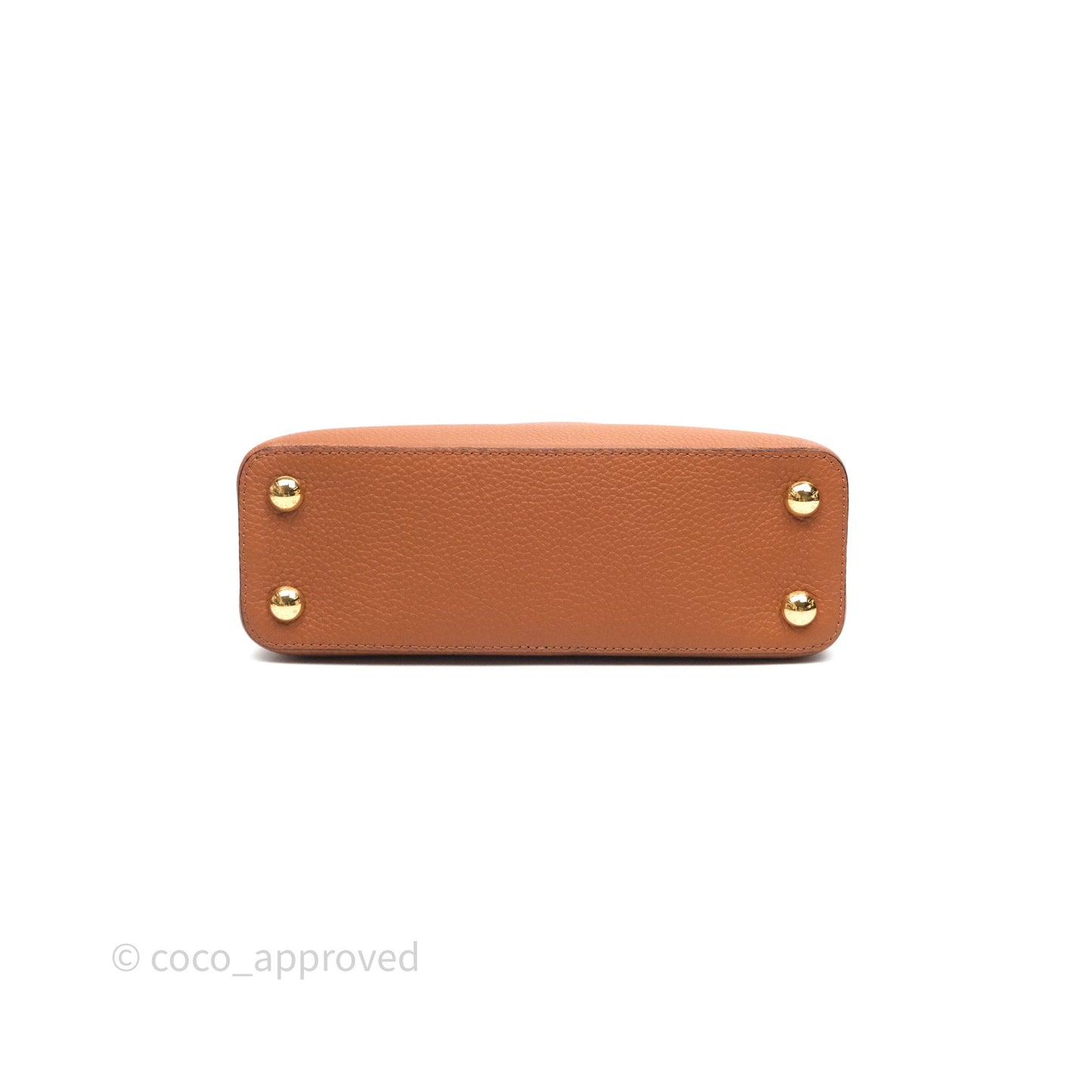 Louis Vuitton Taurillon Capucines BB Tan Gold Hardware