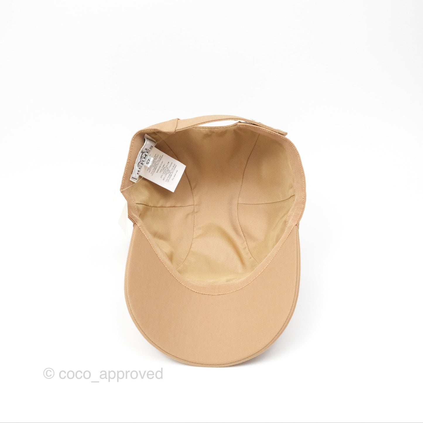 Hermès Davis H Sellier Cap Beige Camel