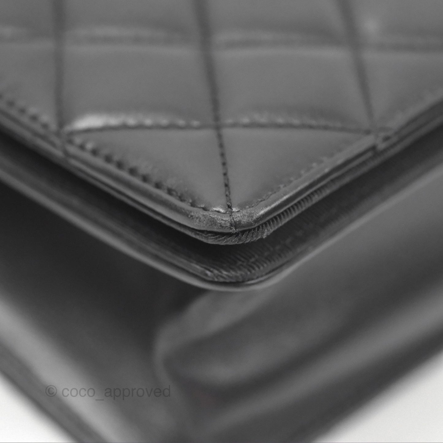 Chanel Quilted Ballerina Small Flap Bag Black Lambskin Ruthenium Hardware