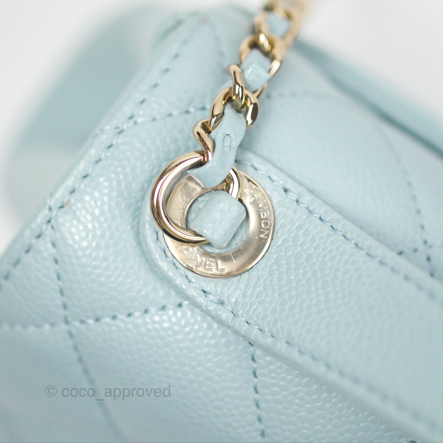 Chanel Quilted Small Business Affinity Flap Blue Caviar Gold Hardware