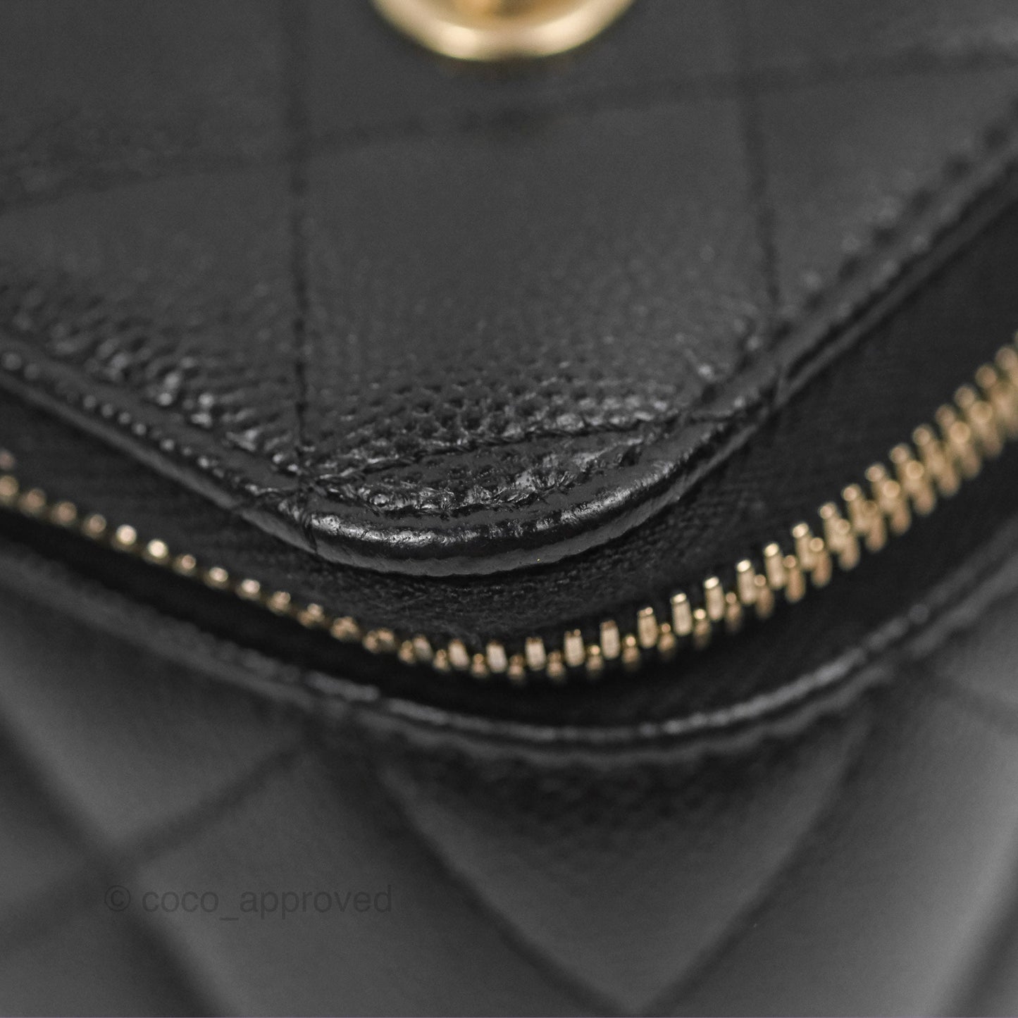 Chanel Vanity Rectangular Black Caviar Gold Hardware