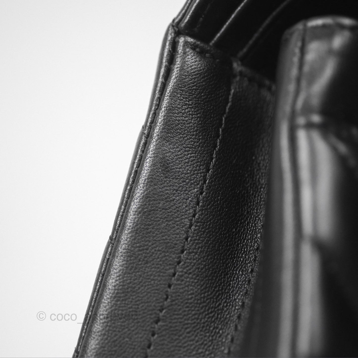 Chanel Small Classic Flap Chevron Black Lambskin Gold Hardware