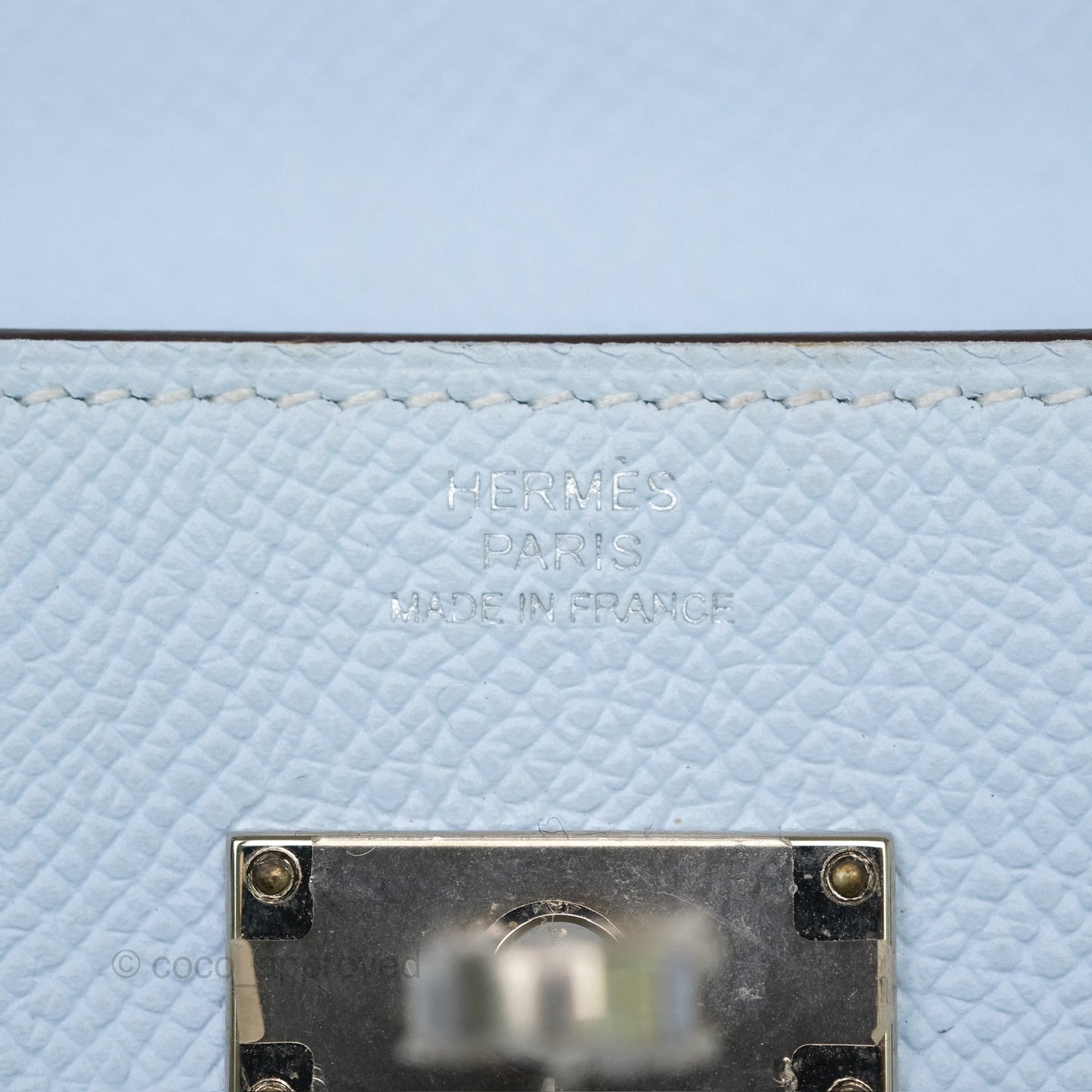 Hermès Kelly To Go Wallet Bleu Brume T0 Epsom Palladium Hardware