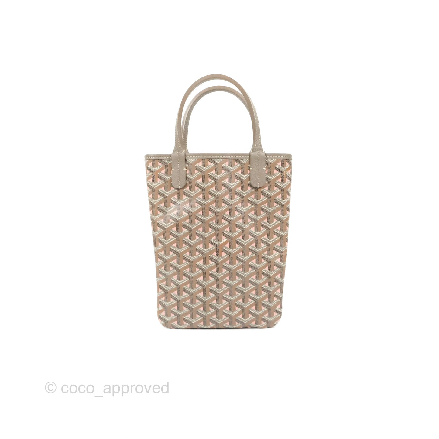 Goyard Poitiers Goyardine Claire-Voie Grege Canvas Rose Poudre