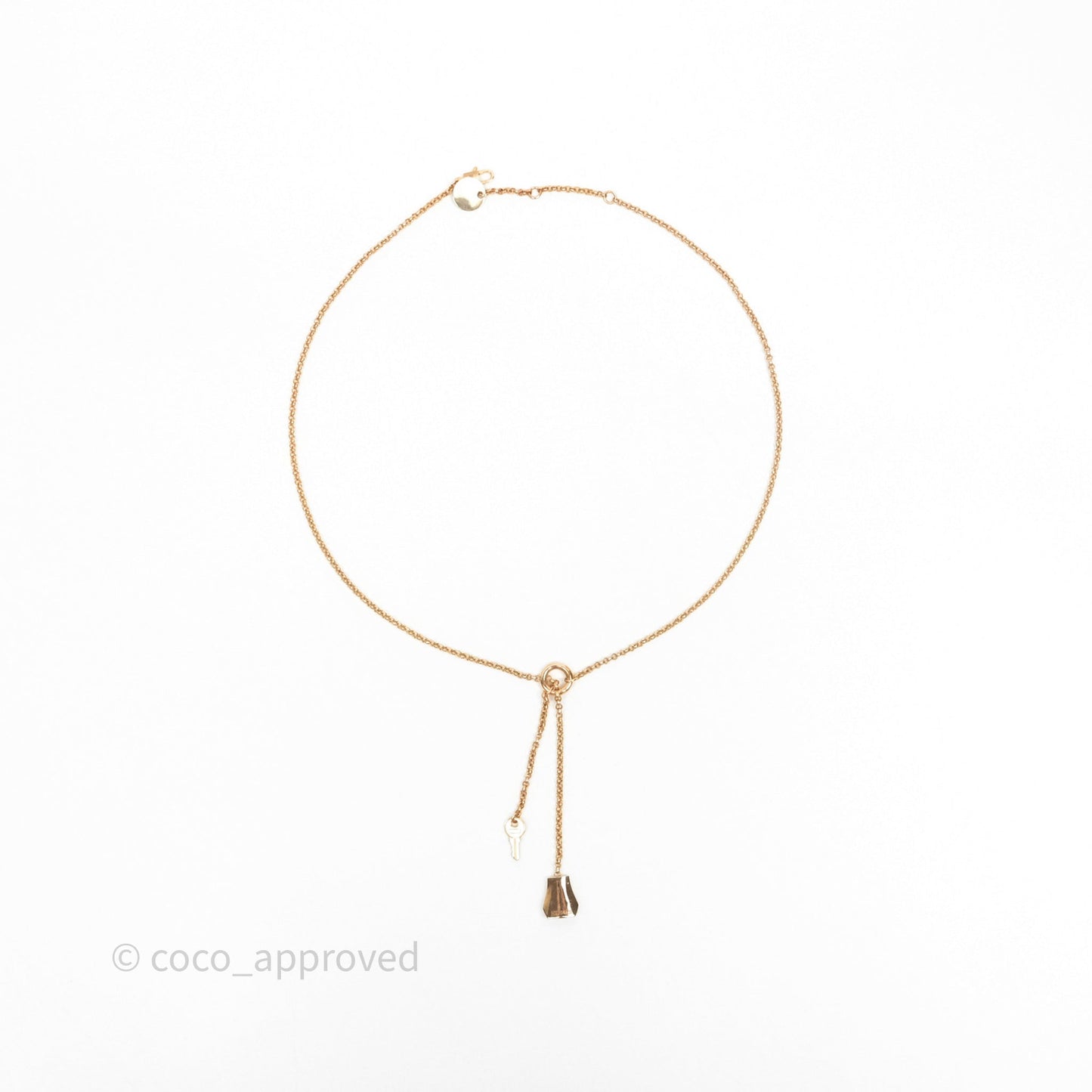 Hermès Kelly Clochette Necklace Small Model Rose Gold