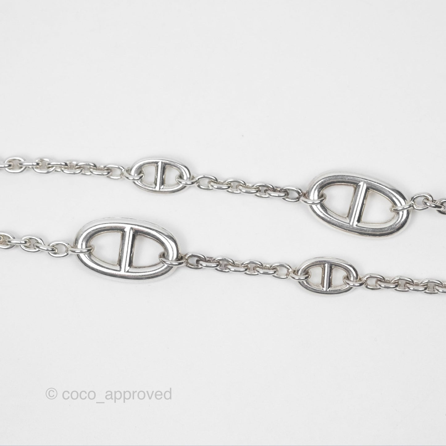 Hermès Farandole Long Necklace 160 Palladium Hardware