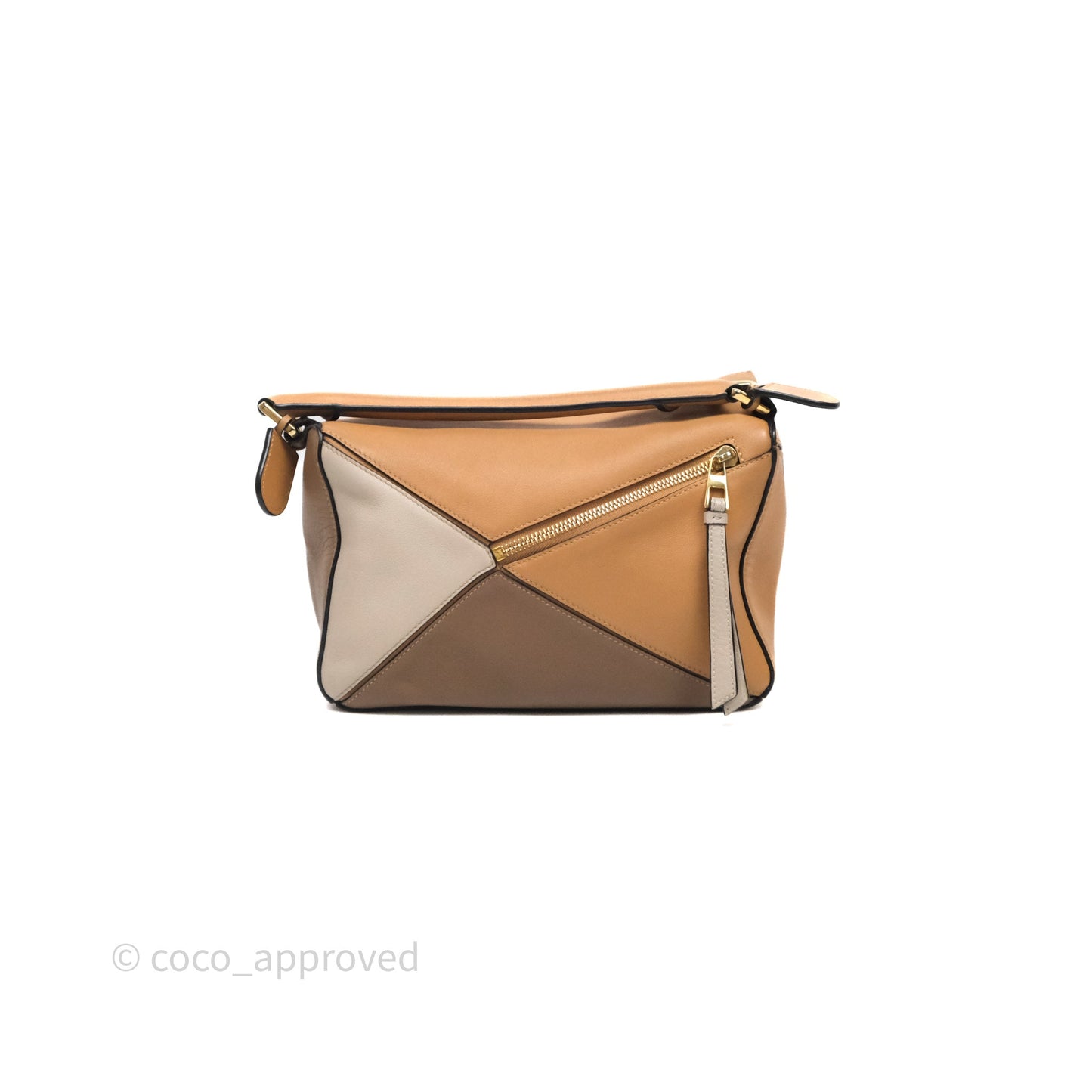 Loewe Small Puzzle Bag Warm Desert & Mink Two Tone Calfskin