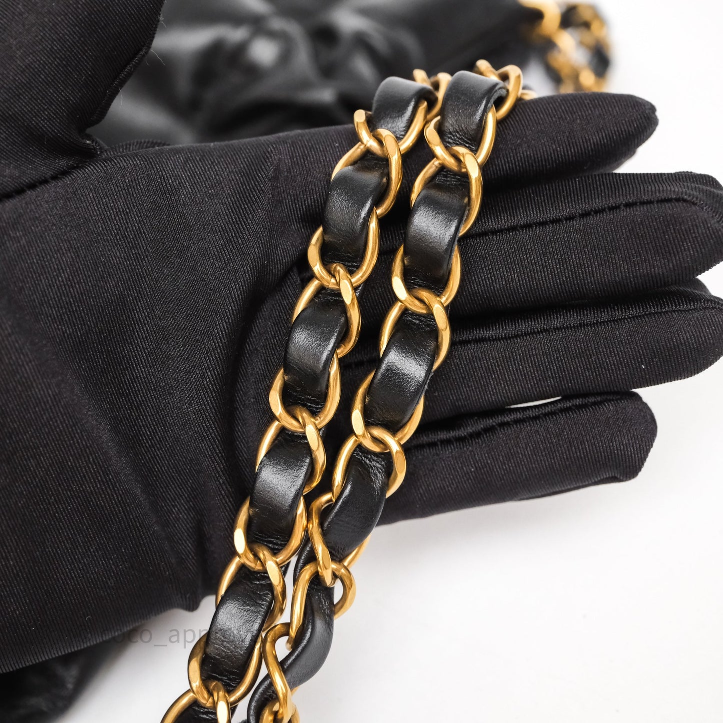 Chanel 22 Bag Medium Black Calfskin Aged Gold Hardware