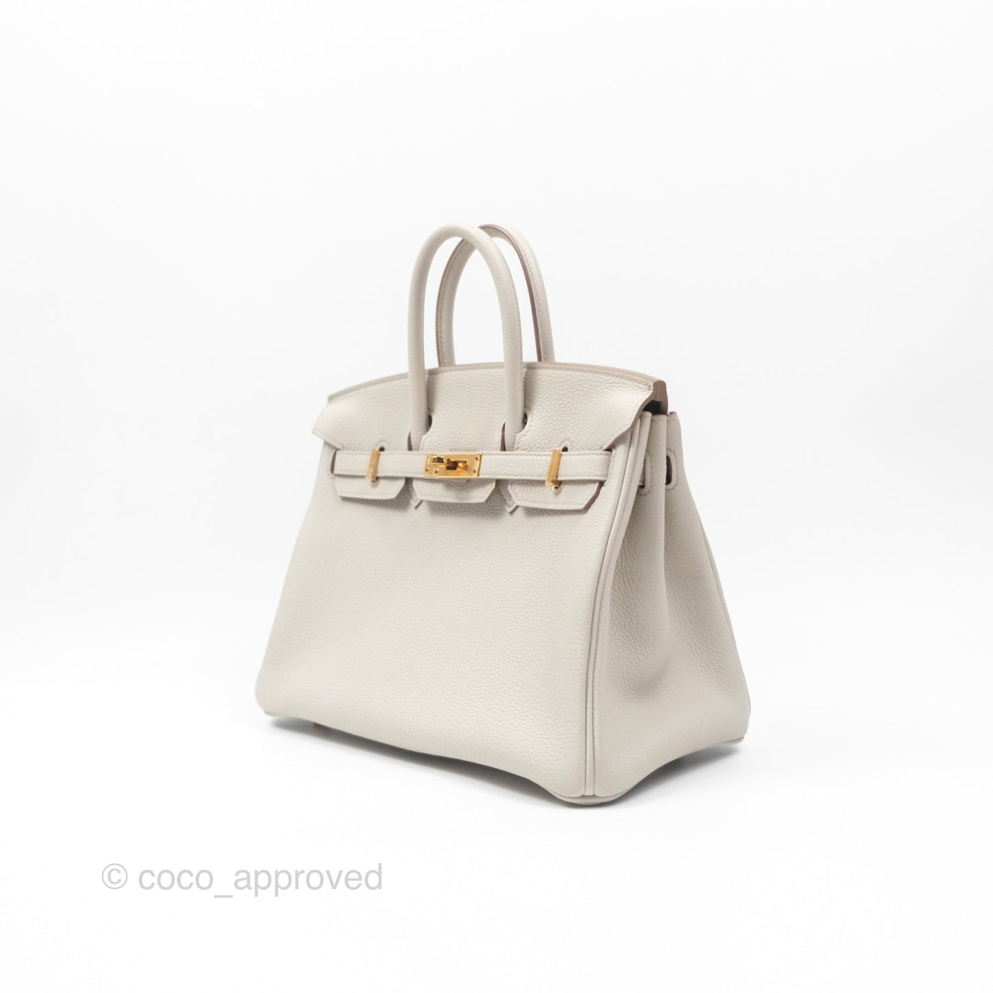 Hermes Birkin 25 Retourne Beton 8L Togo Gold Hardware