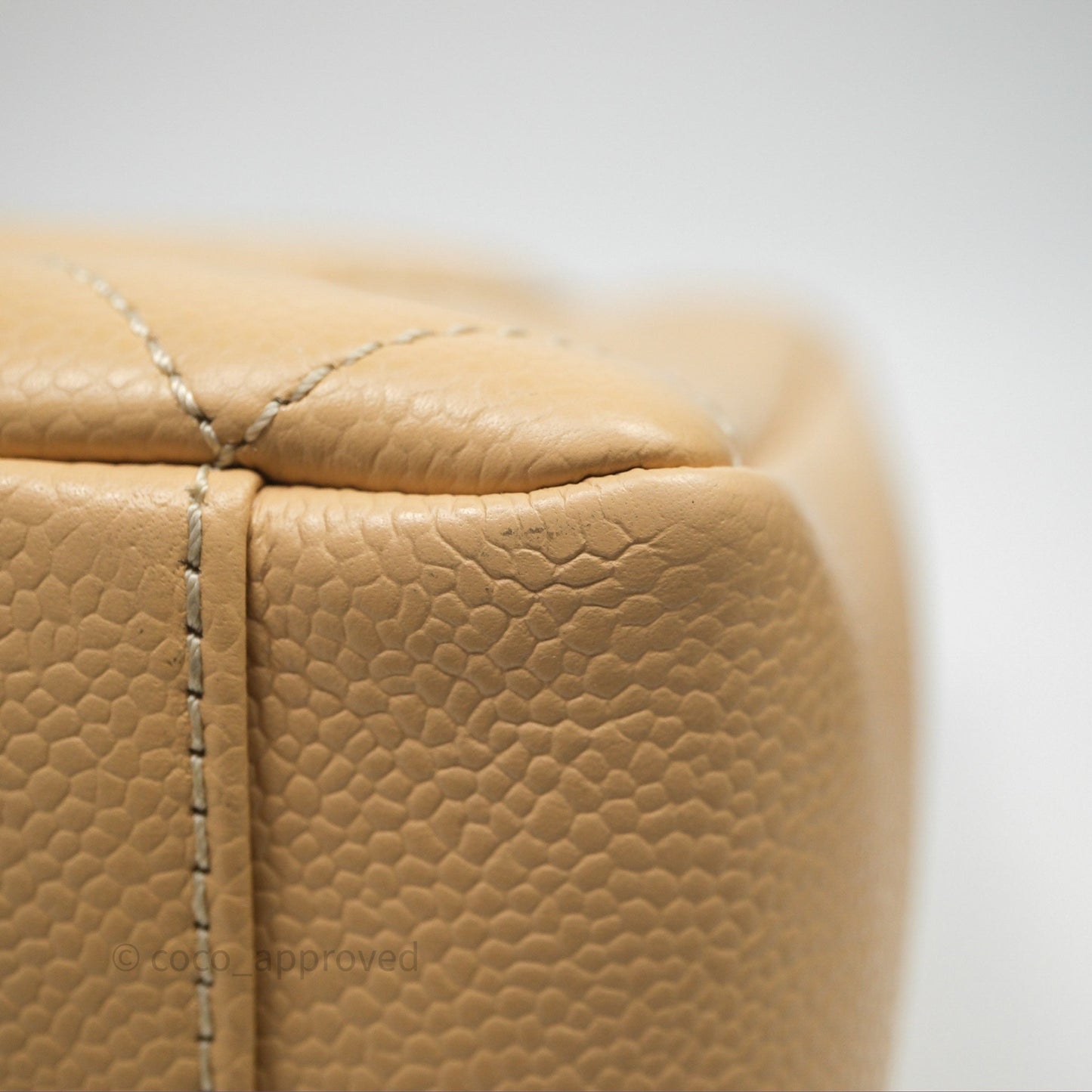 Chanel GST Beige Caviar Silver Hardware