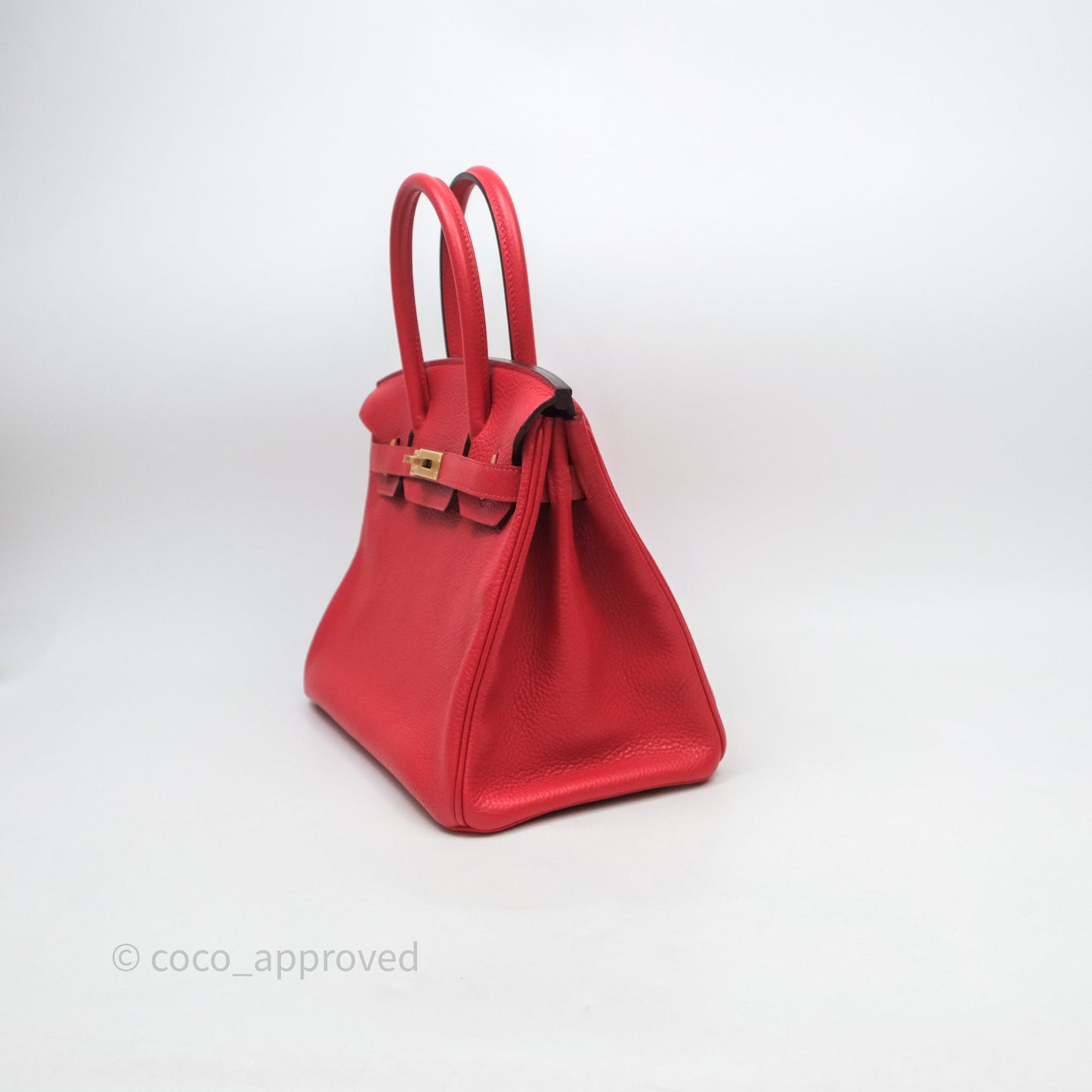 Hermes Birkin 30 Rouge Togo Gold Hardware