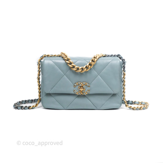 Chanel 19 Small Blue Mixed Hardware