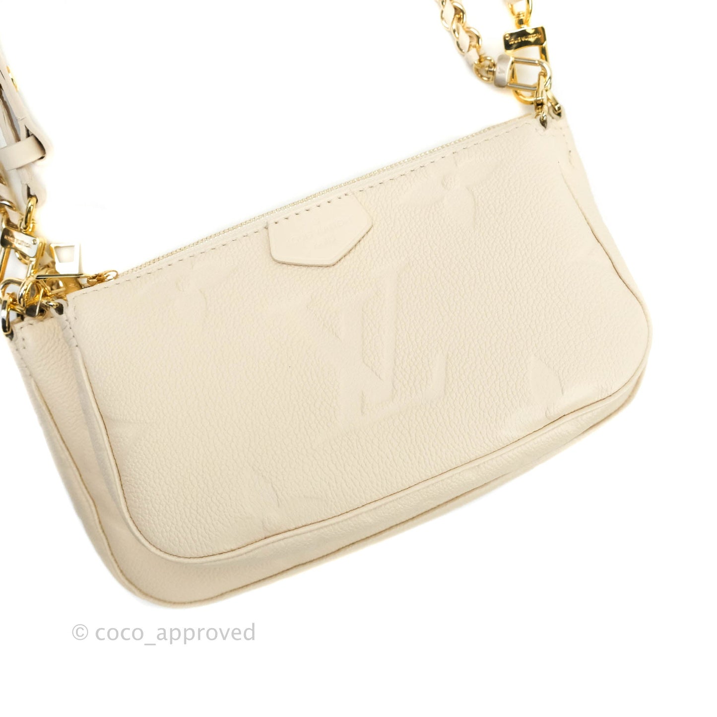 Louis Vuitton Multi Pochette Accessories Monogram Empreinte in Cream