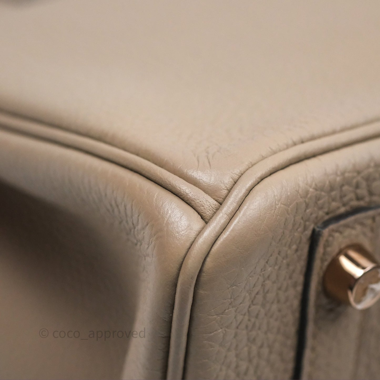 Hermès Birkin 30 Retourne Gris Asphalte M8 Togo Rose Gold Hardware