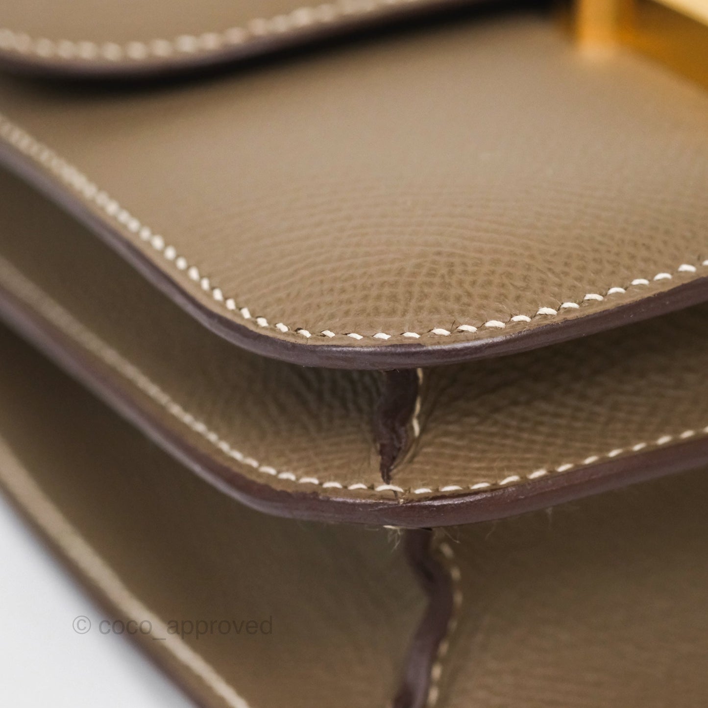 Hermès Constance Mini 18cm Mirror Etoupe Epsom Gold Hardware