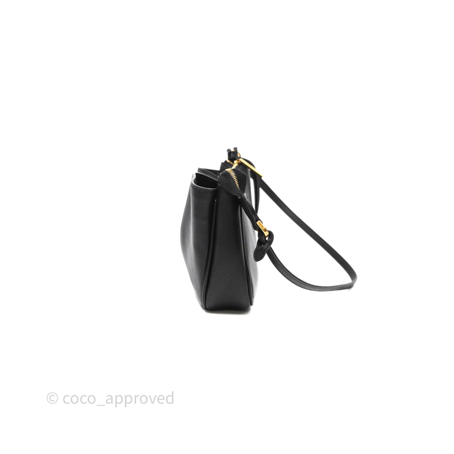 Balenciaga Rodeo Sling Pochette Leather Shoulder Bag Black Calfskin