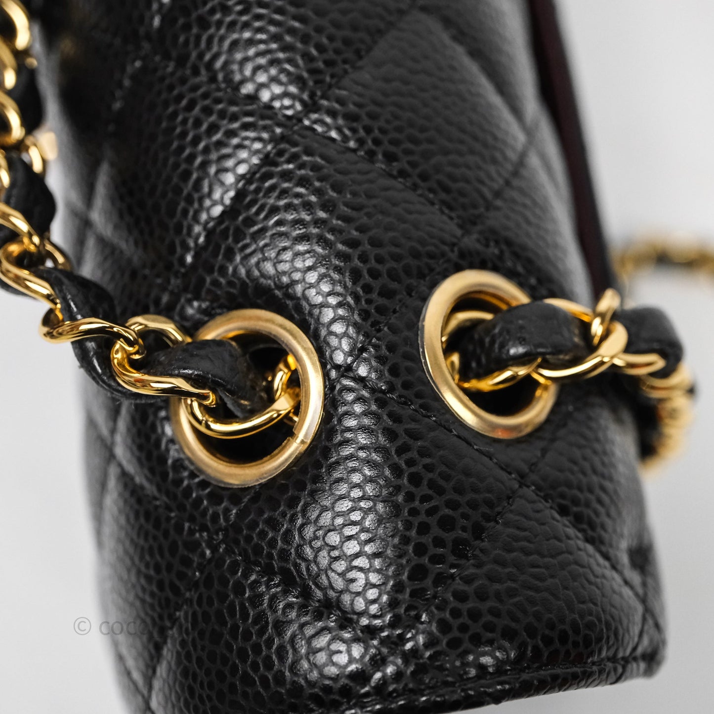 Chanel Small Classic Flap Quilted Black Caviar Gold Hardware