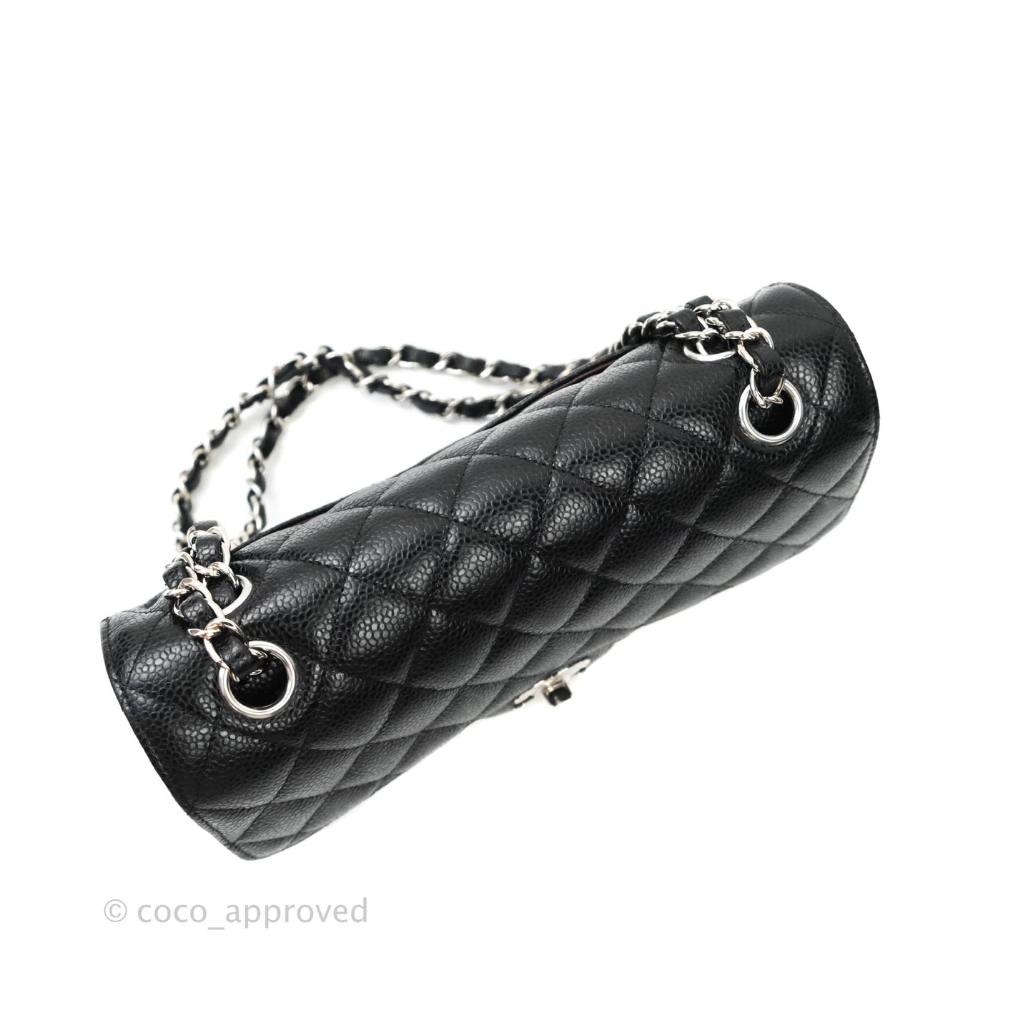 Chanel Classic Small S/M Flap Black Caviar Silver Hardware