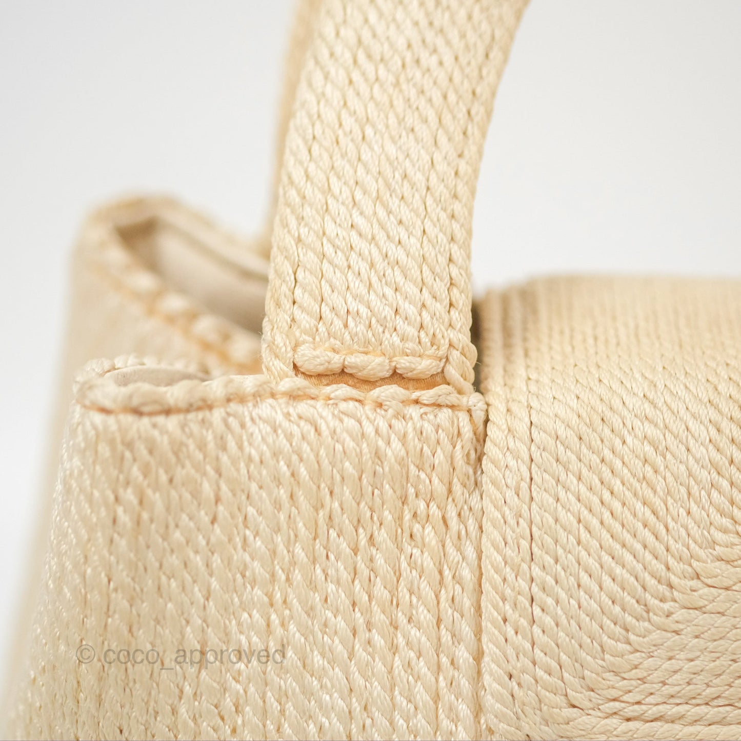 Chanel Vintage Mini Kelly Silk Rope Braided Cream Beige 24K Gold Hardware
