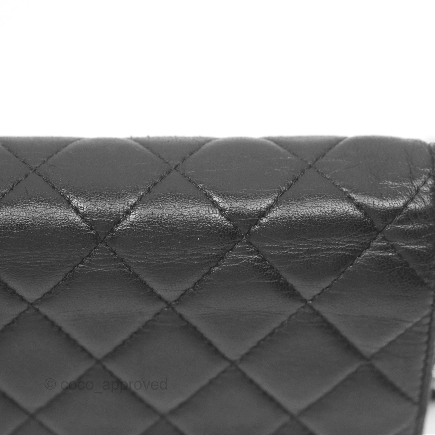 Chanel Quilted Wallet on Chain WOC Black Lambskin Palladium Hardware