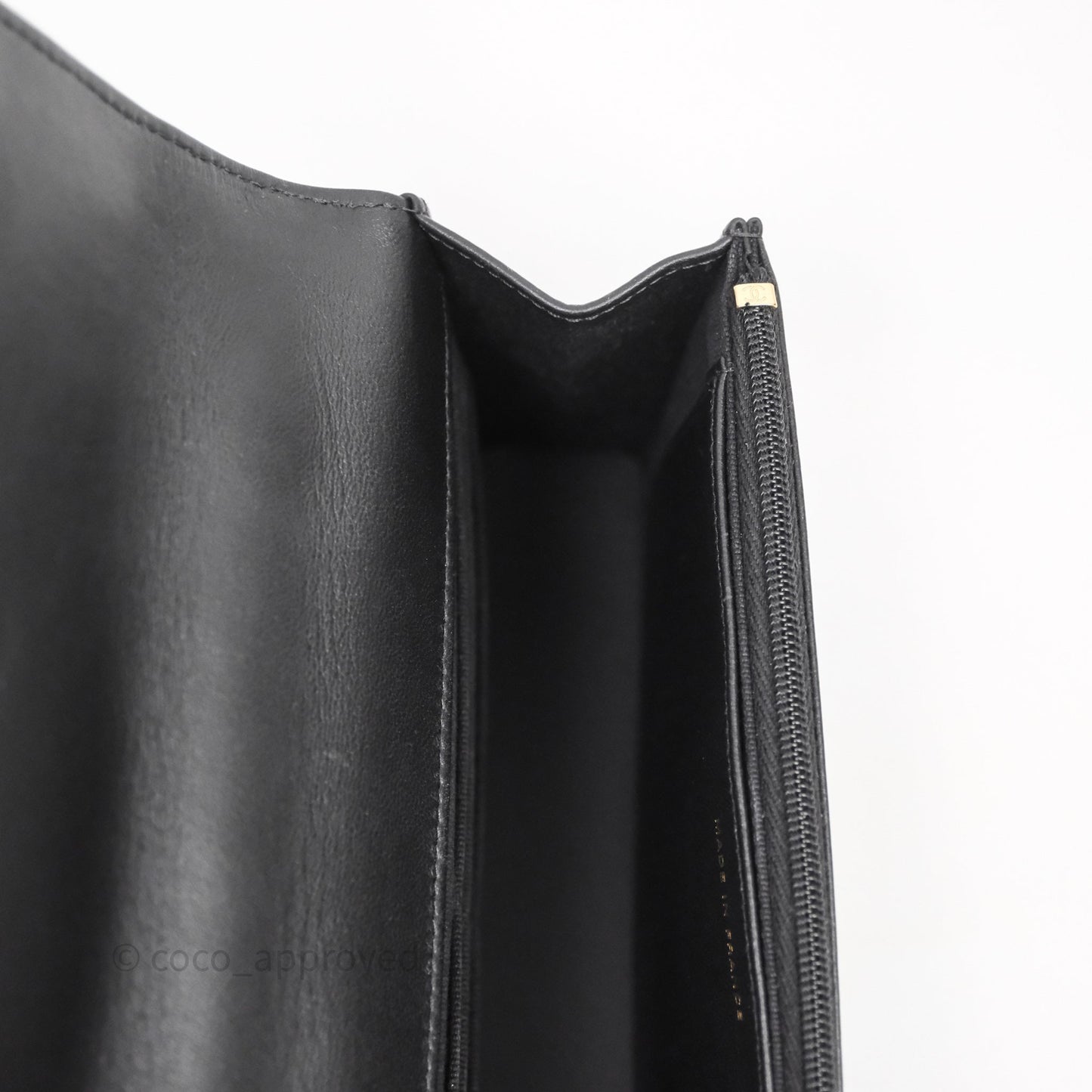 Chanel Top Handle Wallet On Chain WOC Black Lambskin Gold Hardware